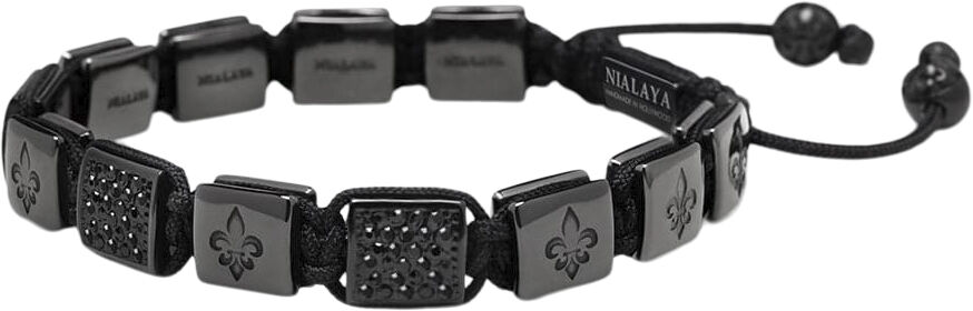 Men's Ceramic Flatbead Bracelet in Black