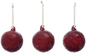 Flurry Glass Baubles - M - Set of 3