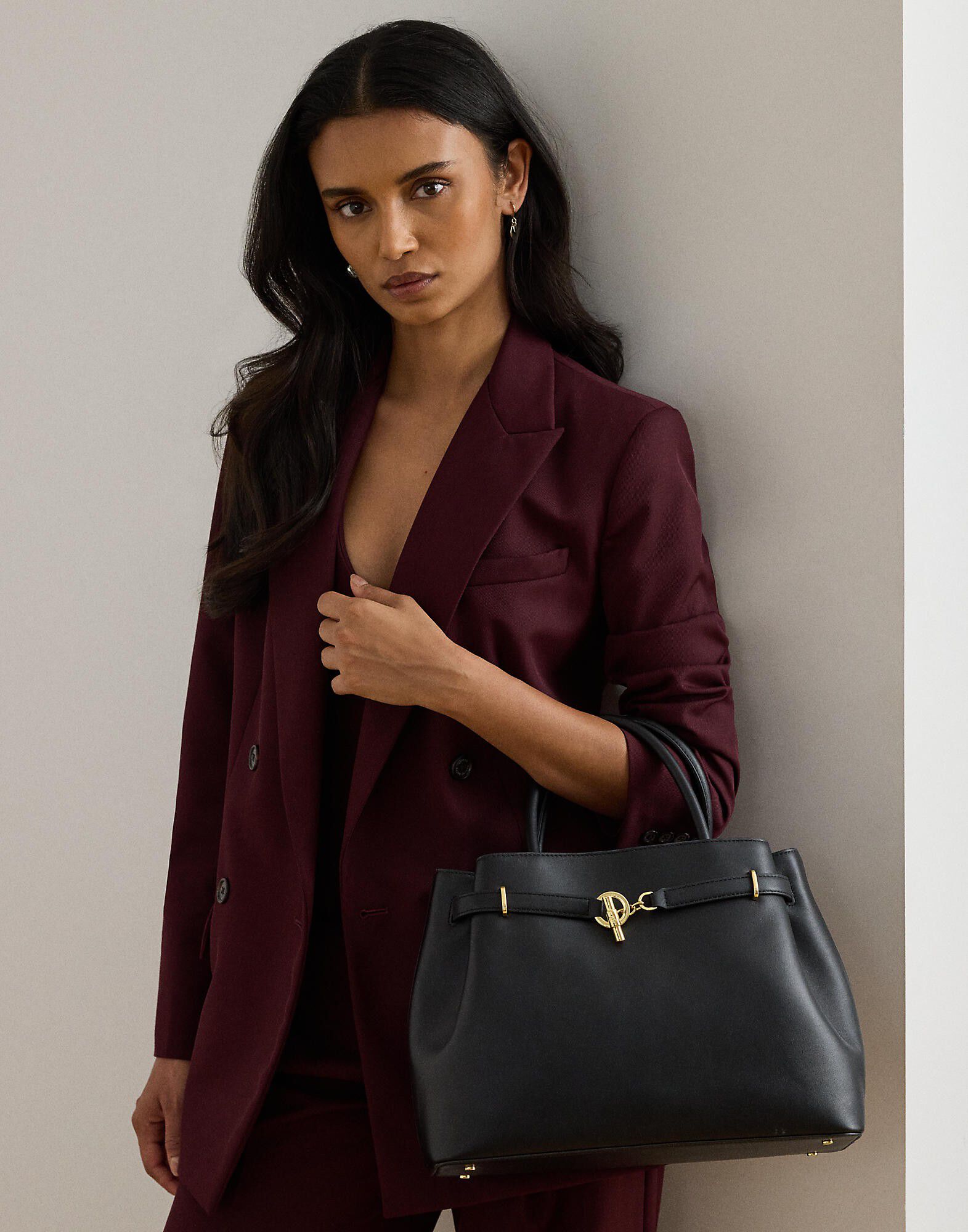 Leather Large Blaike Satchel