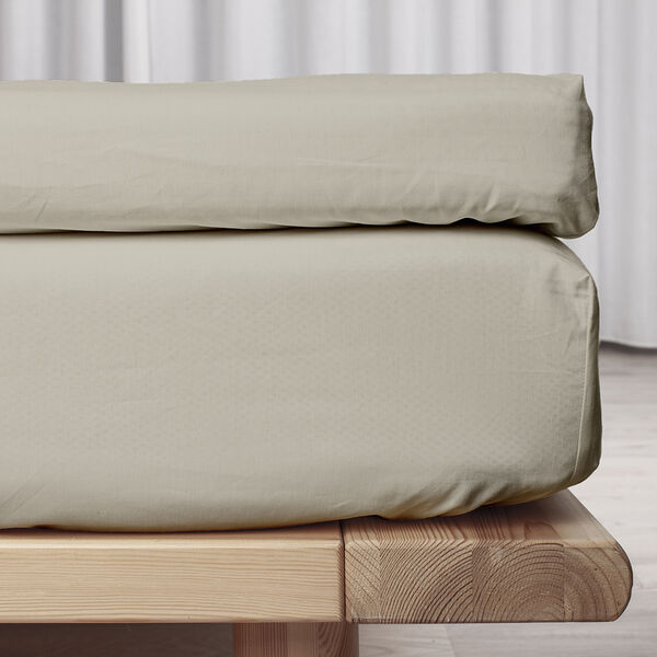Økologisk kuvertlagen, percale - GOTS, sand