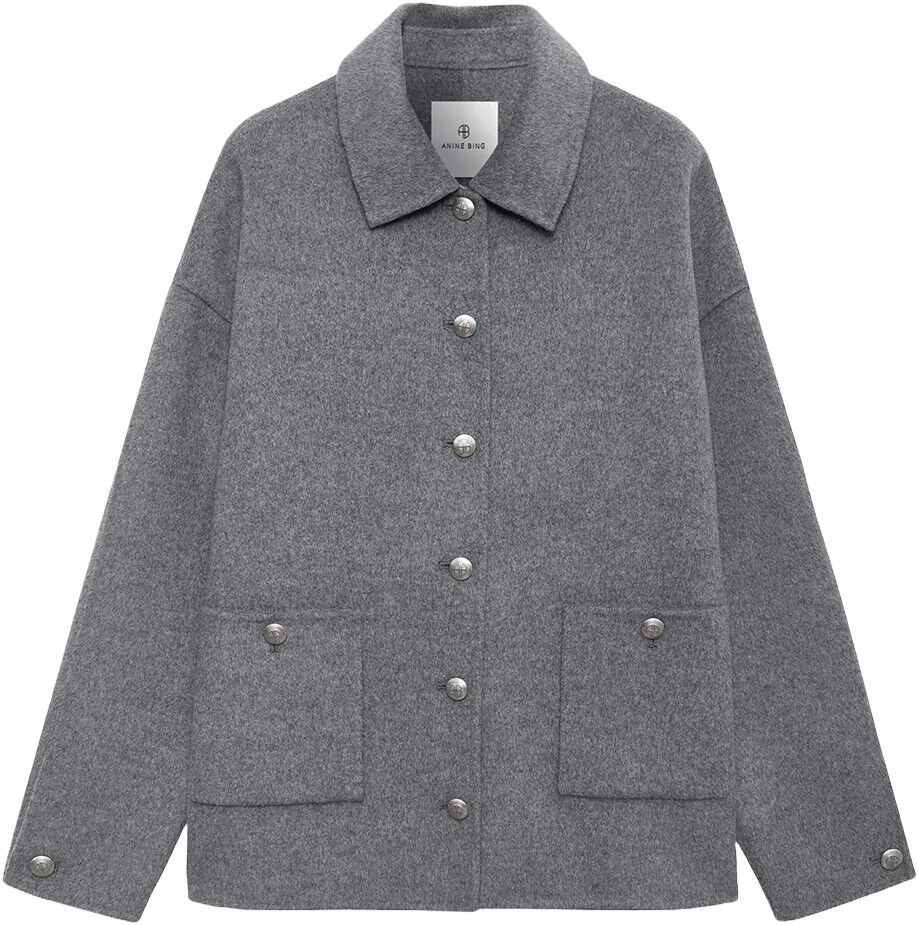 LUCA JACKET - HEATHER GREY CASHMERE BLEND