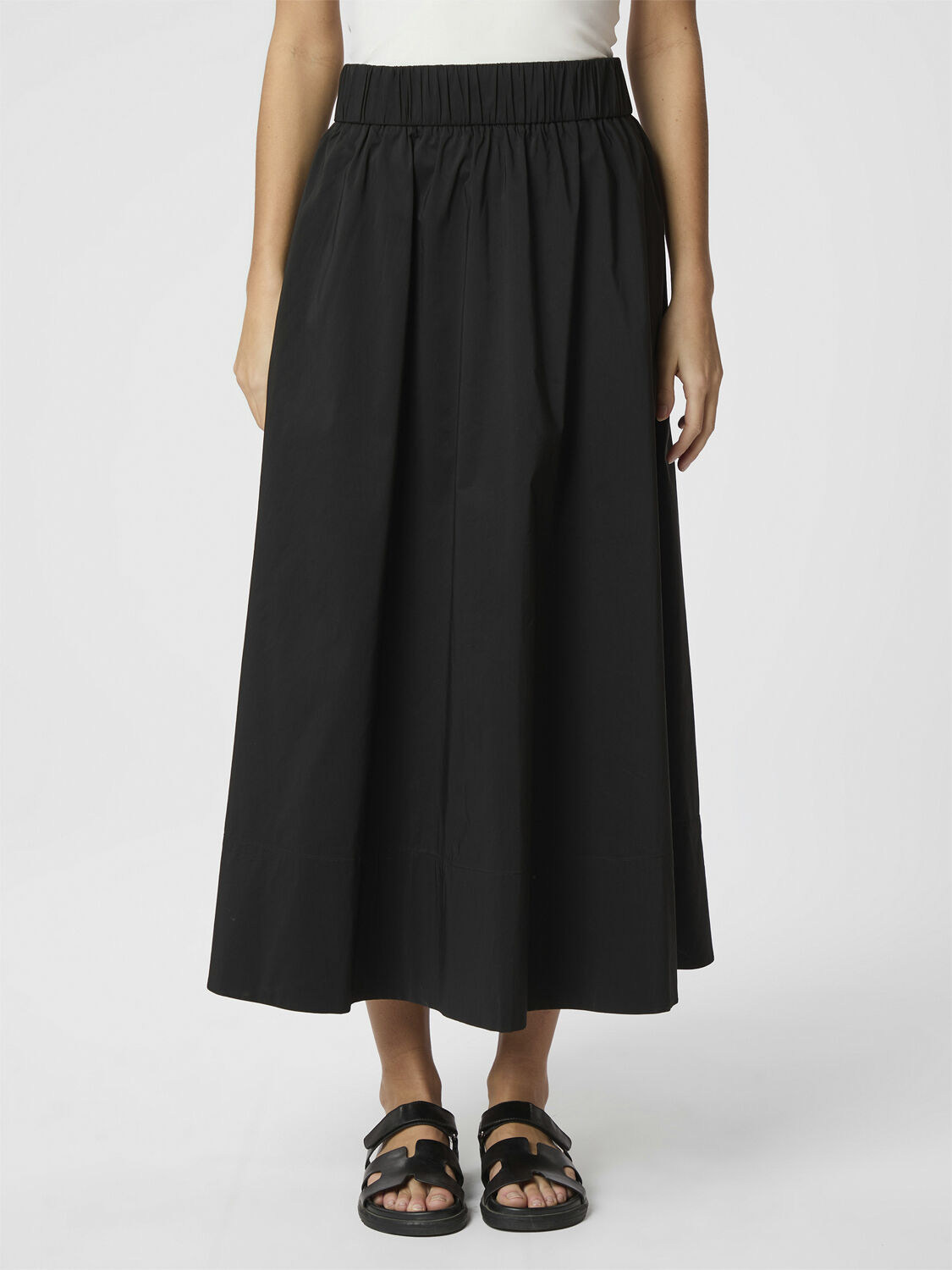 Yara Long Poplin Skirt