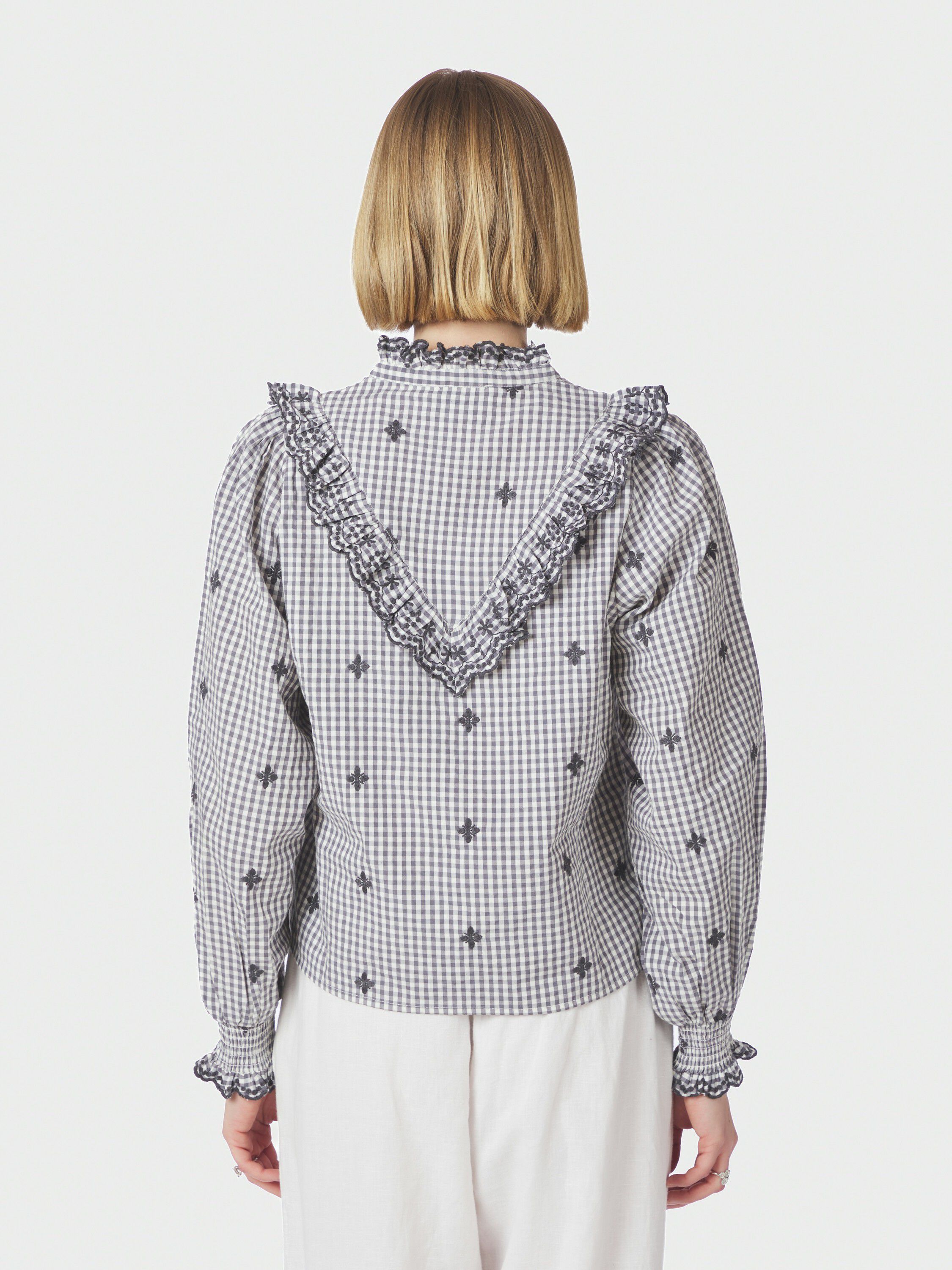 Degas Check Blouse