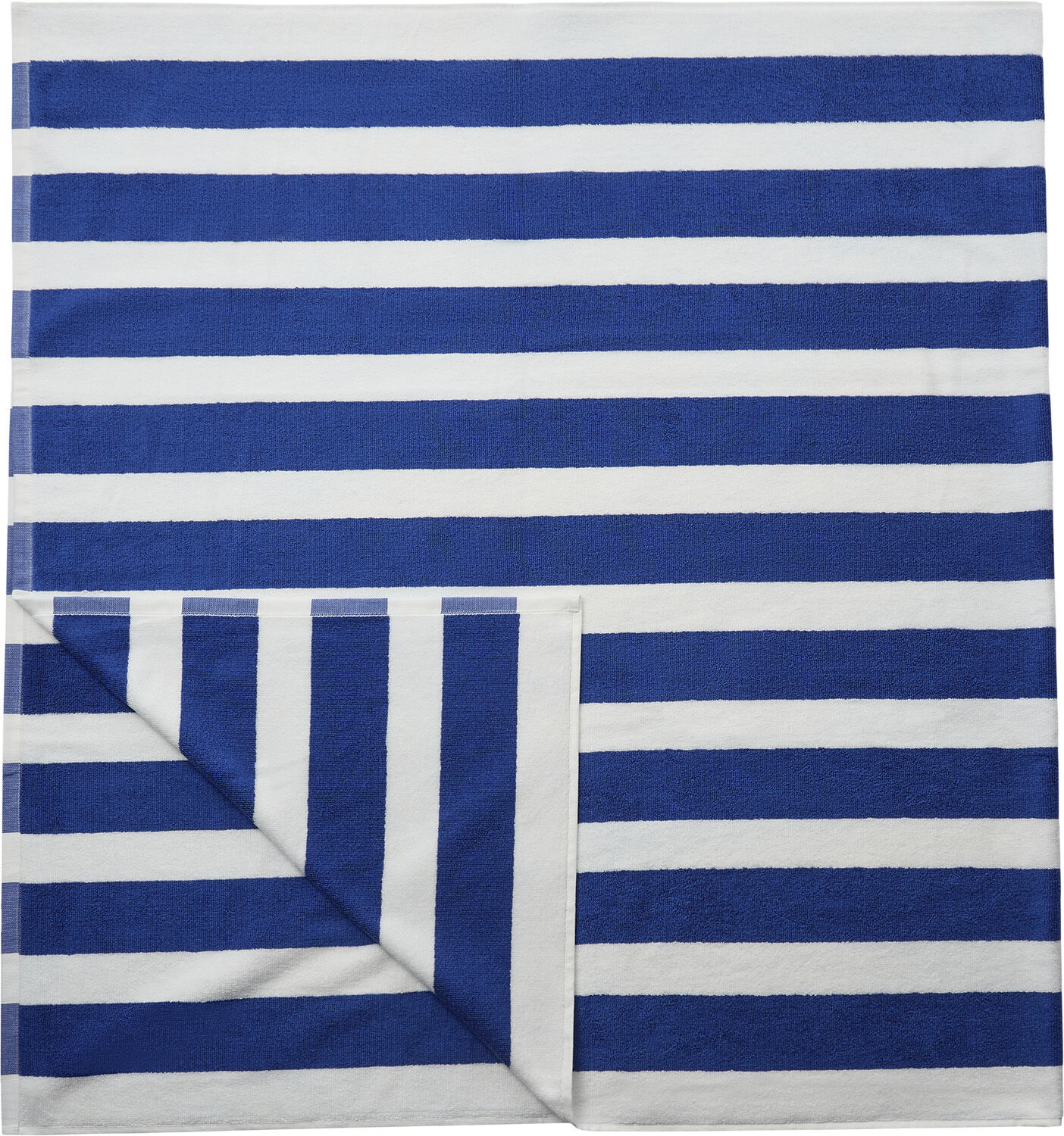 Beach towel 100x180 olympian blue/star white stripe GOTS