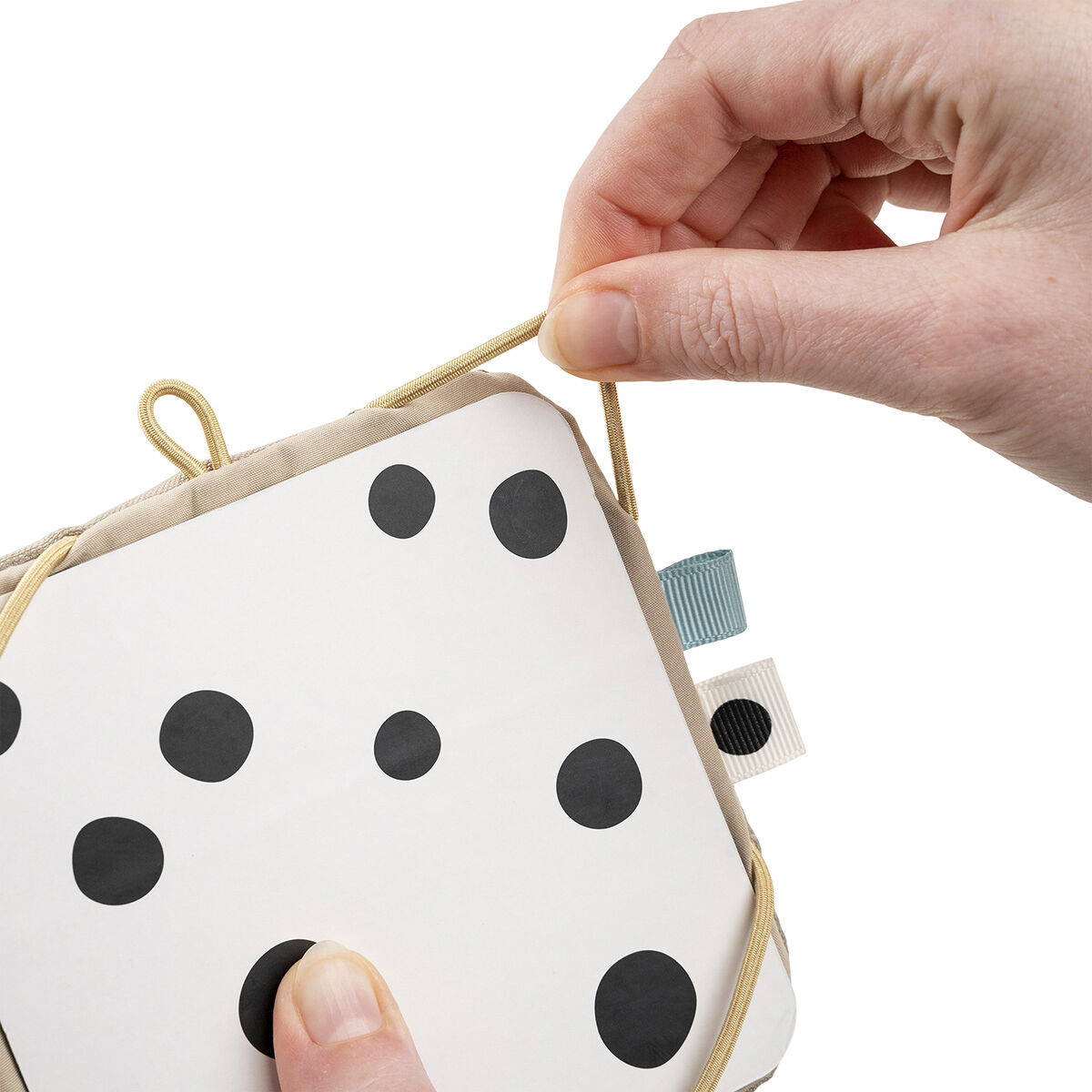 Baby kontrastkortholder Deer friends Sand