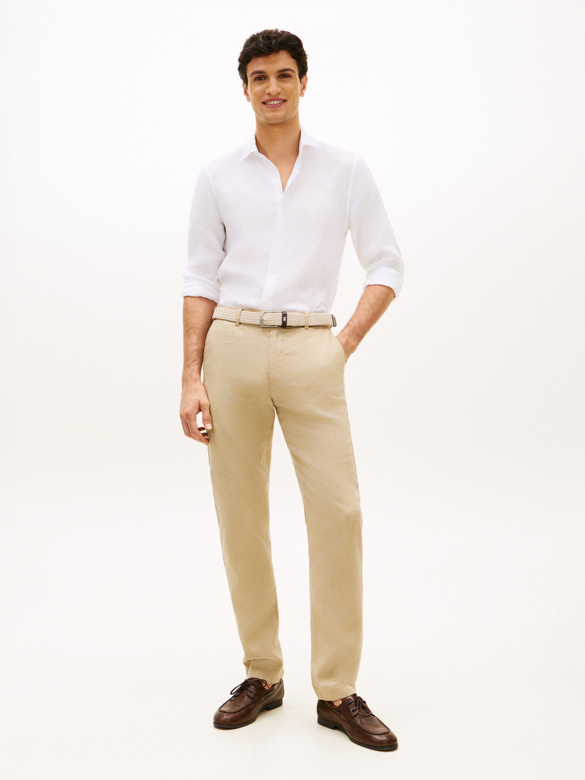 Smart Casual Slim Fit Pure Linen Shirt