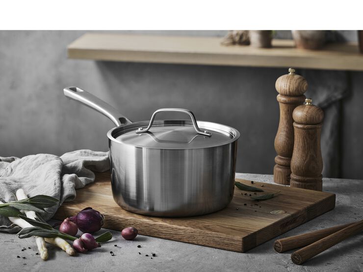 Kasserolle med lokk Divette 3,3 liter 20 cm Silver metallic