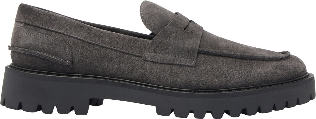 Aaron Penny Loafer - Black Suede