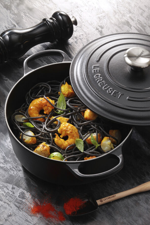 Rund støbejernsgryde 5,3L Matte Black