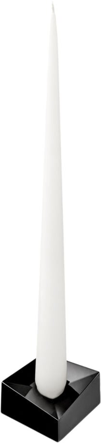 STOFF Nagel reflect candle holder, large - black chrome/sort