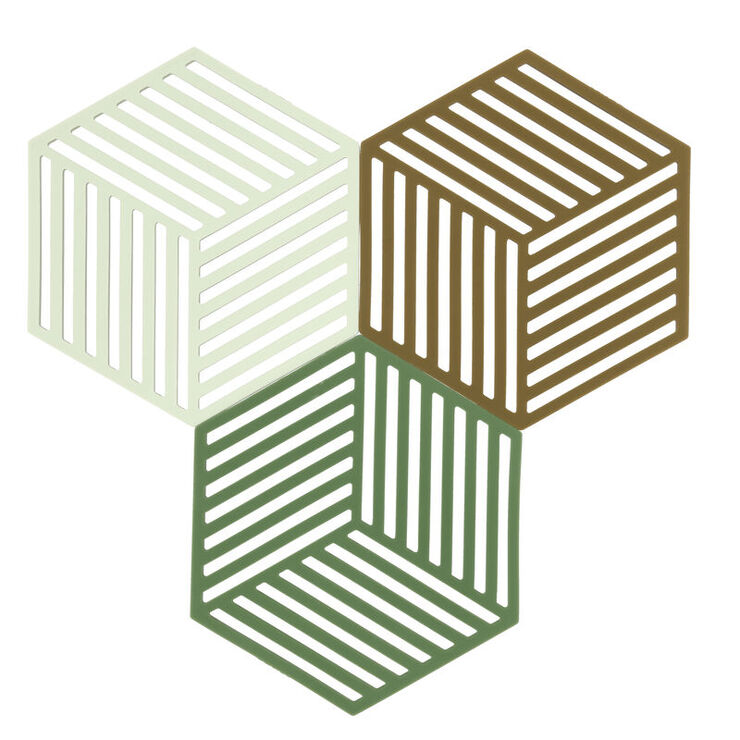 Bordskåner Hexagon 3 stk. Grass/Mint/Liquorice