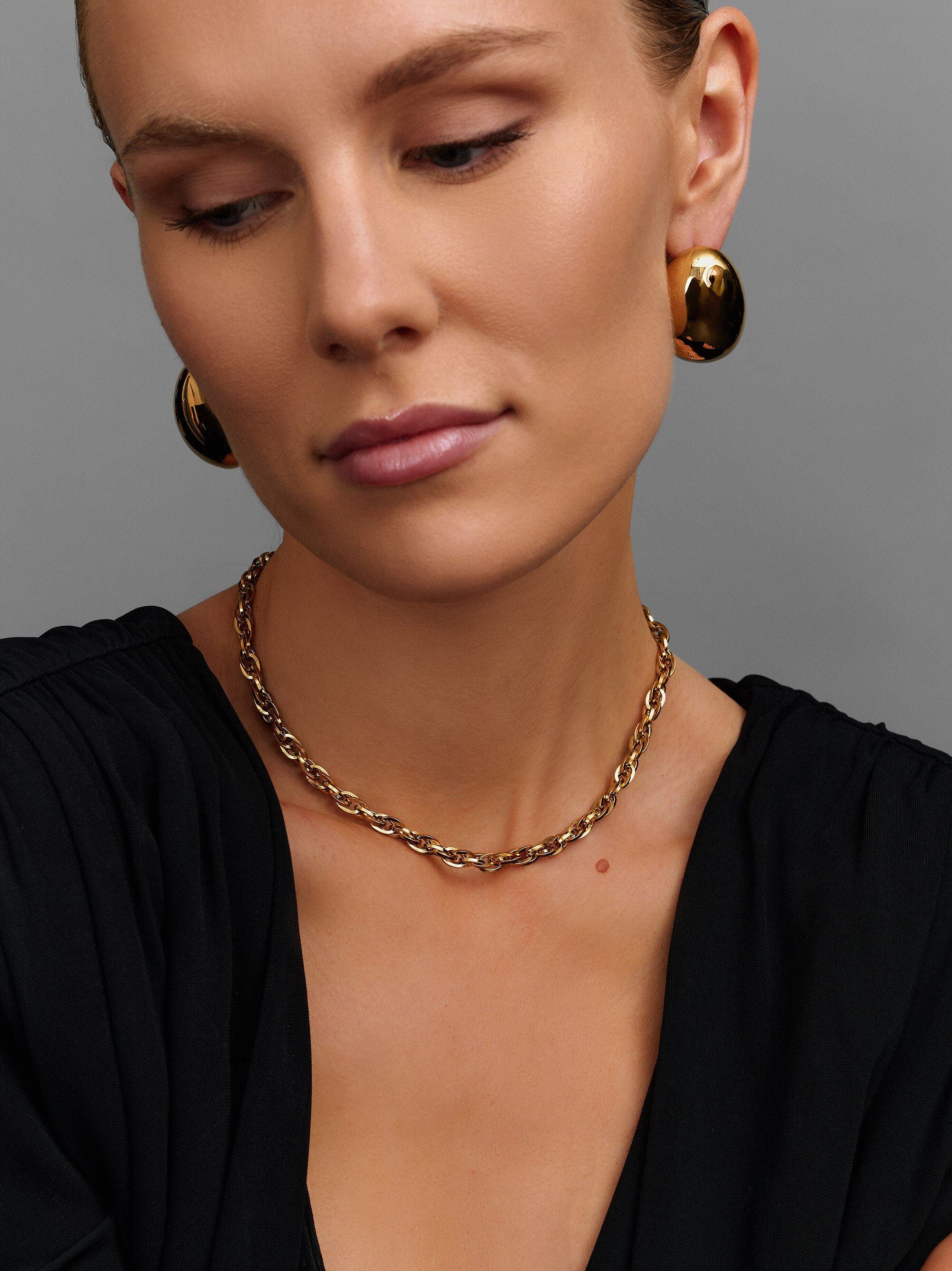Women's Gold Rope Chain Choker