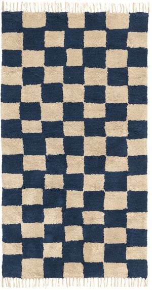 Mara Washable Rug - Deep Blue/Warm