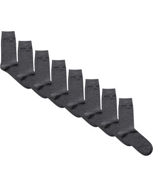 Mens plain sock - 8 pk Grey