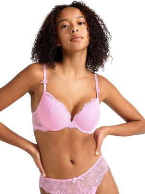 Malva push-up-bh med blonder