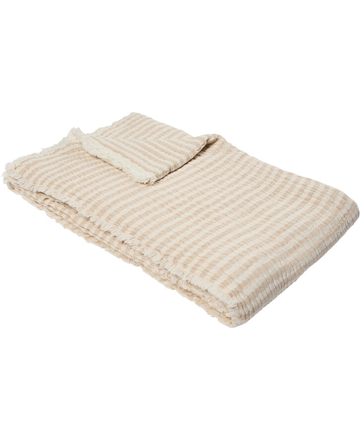 Stripe throw 130x200cm beige stripe