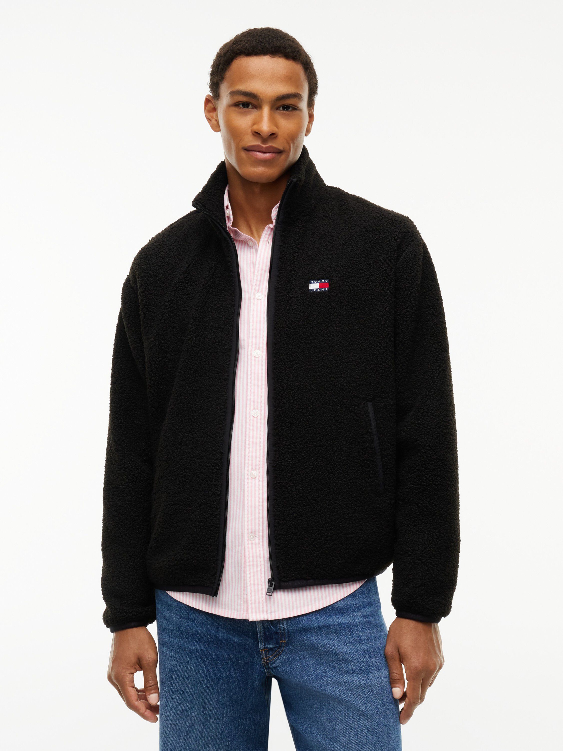 Badge Teddy Relaxed Zip-Thru Sweatshirt
