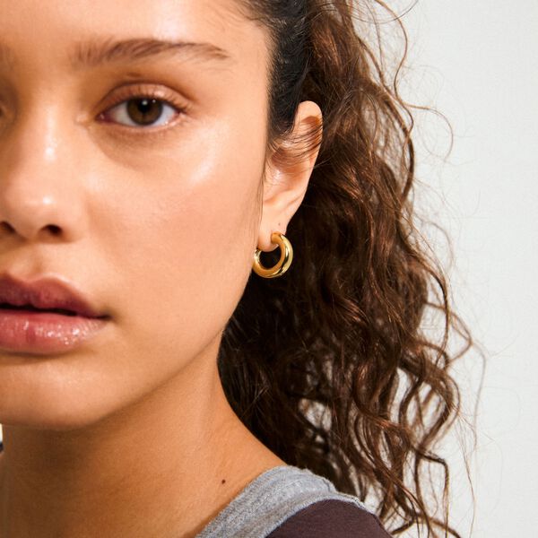PHASE small hoops gold-plated
