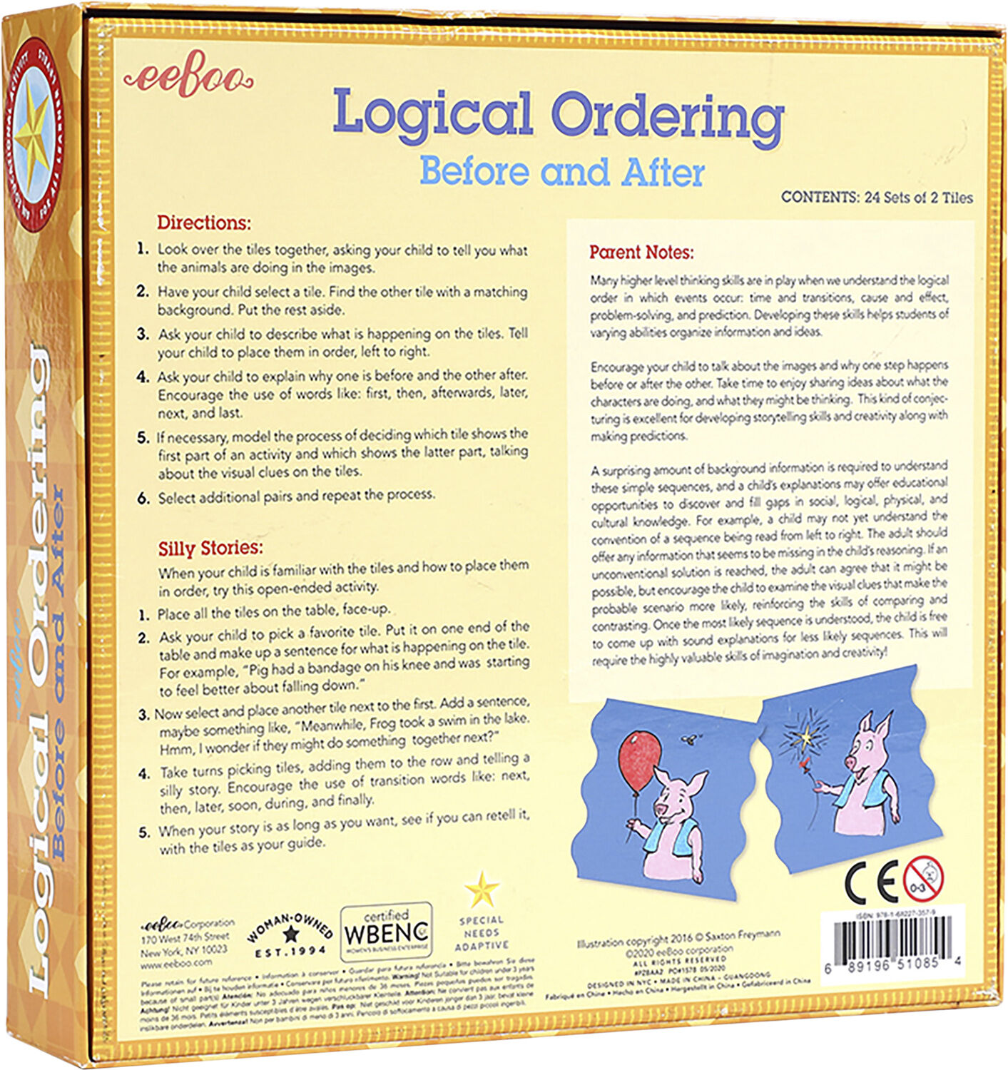 eeBoo - Leg & L&aelig;r puslespil - Logisk orden