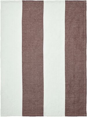 Hale Tea Towel - Chestnut/Frosted Lime