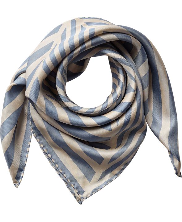 Geometric Scarf 100% Silk - 61x61cm