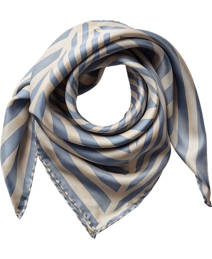 Geometric Scarf 100% Silk - 61x61cm