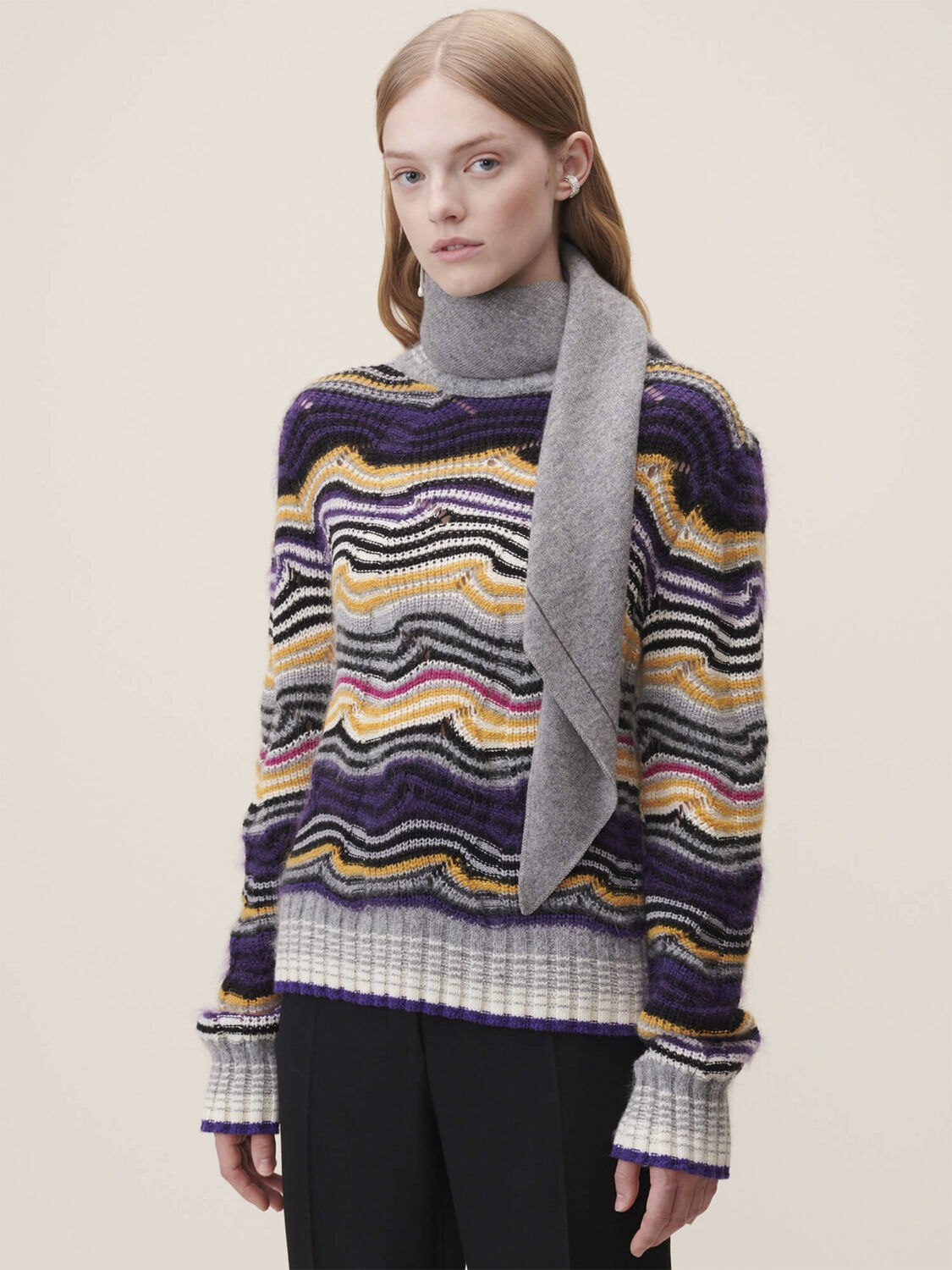 Triangle Solid Logo M - 100% cashmere