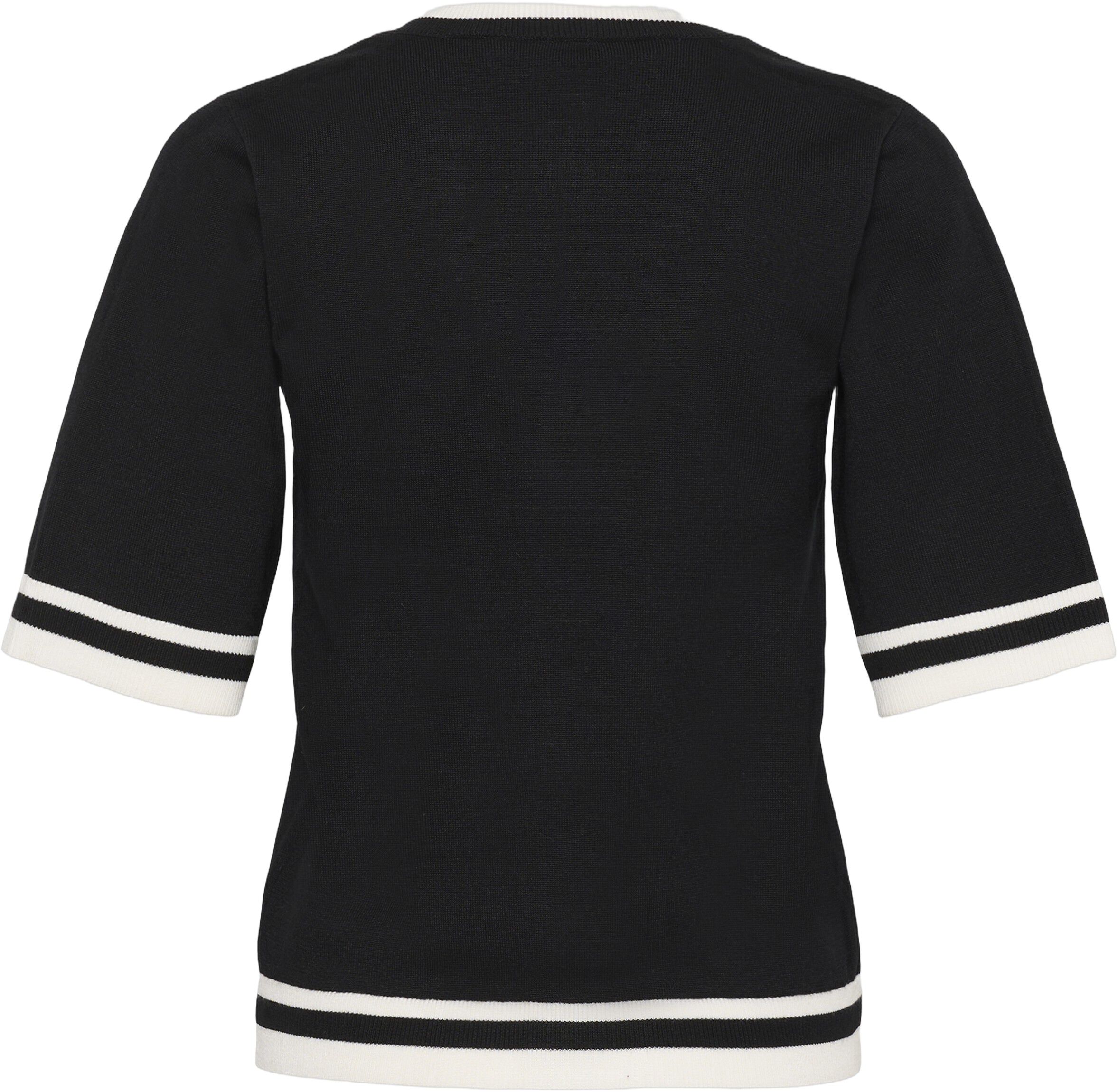 MilaSZ V-Neck SS Contast Pullover