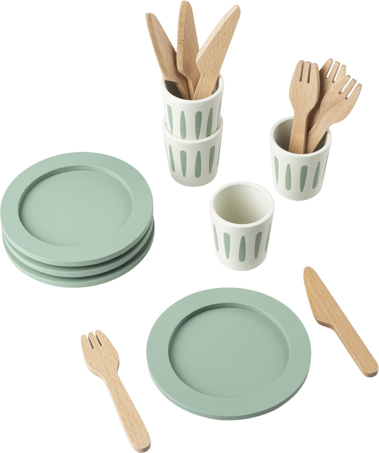 Spises&aelig;t til 4, tr&aelig;