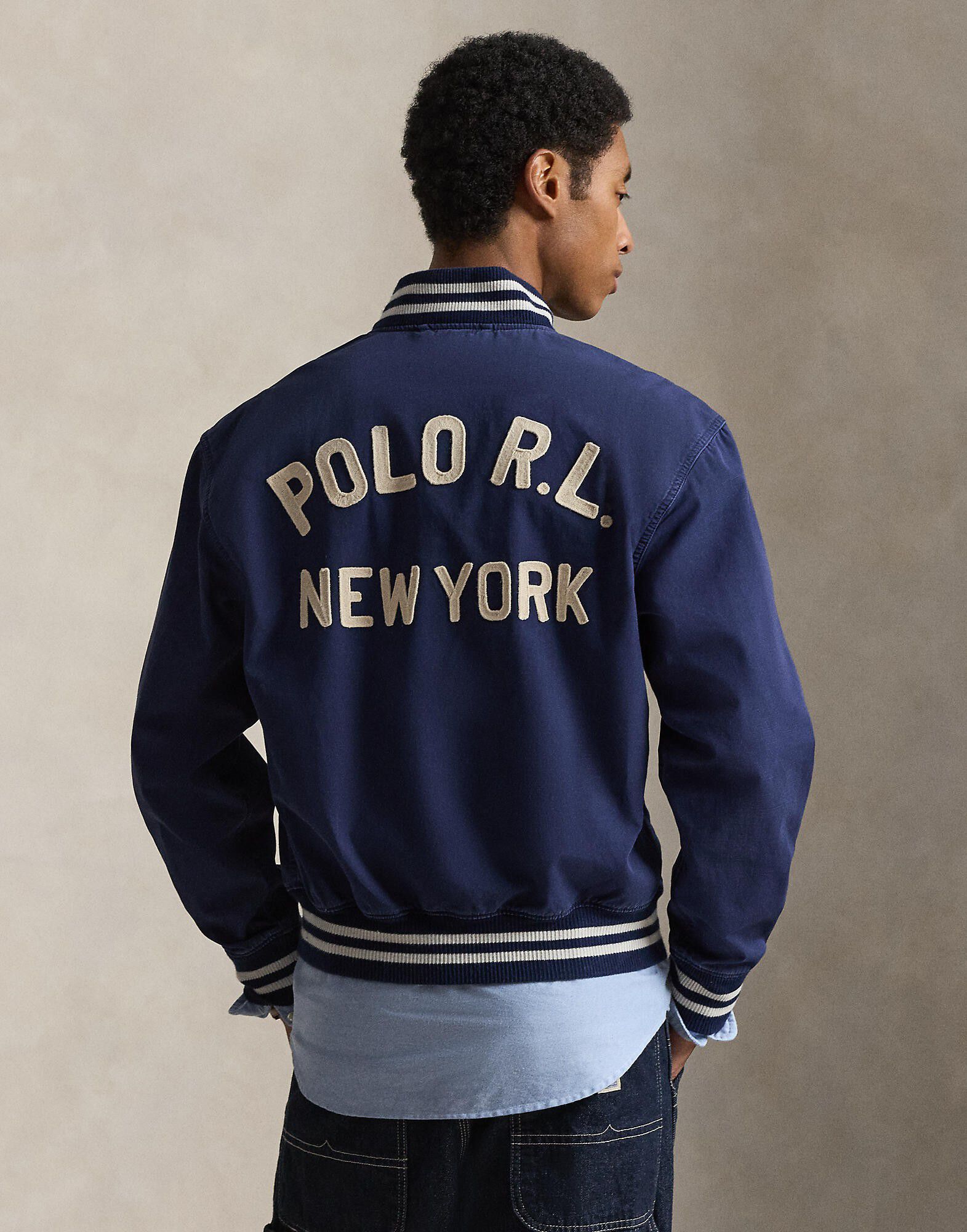 Embroidered Canvas Track Jacket