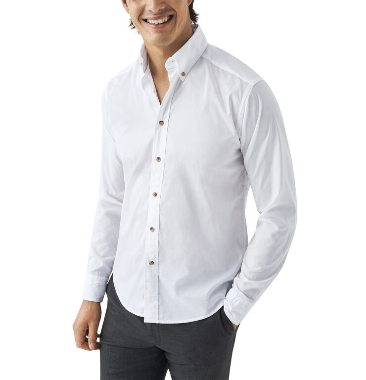Contemporary Fit White Lightweight Shirt