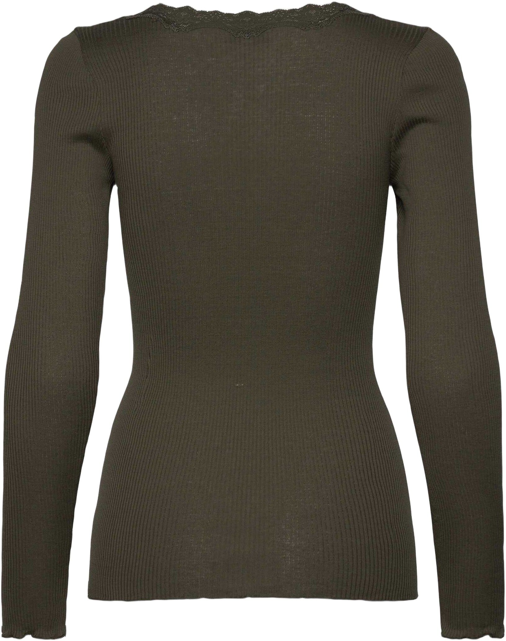 RWBabette Silk LS U-neck Lace T-shirt