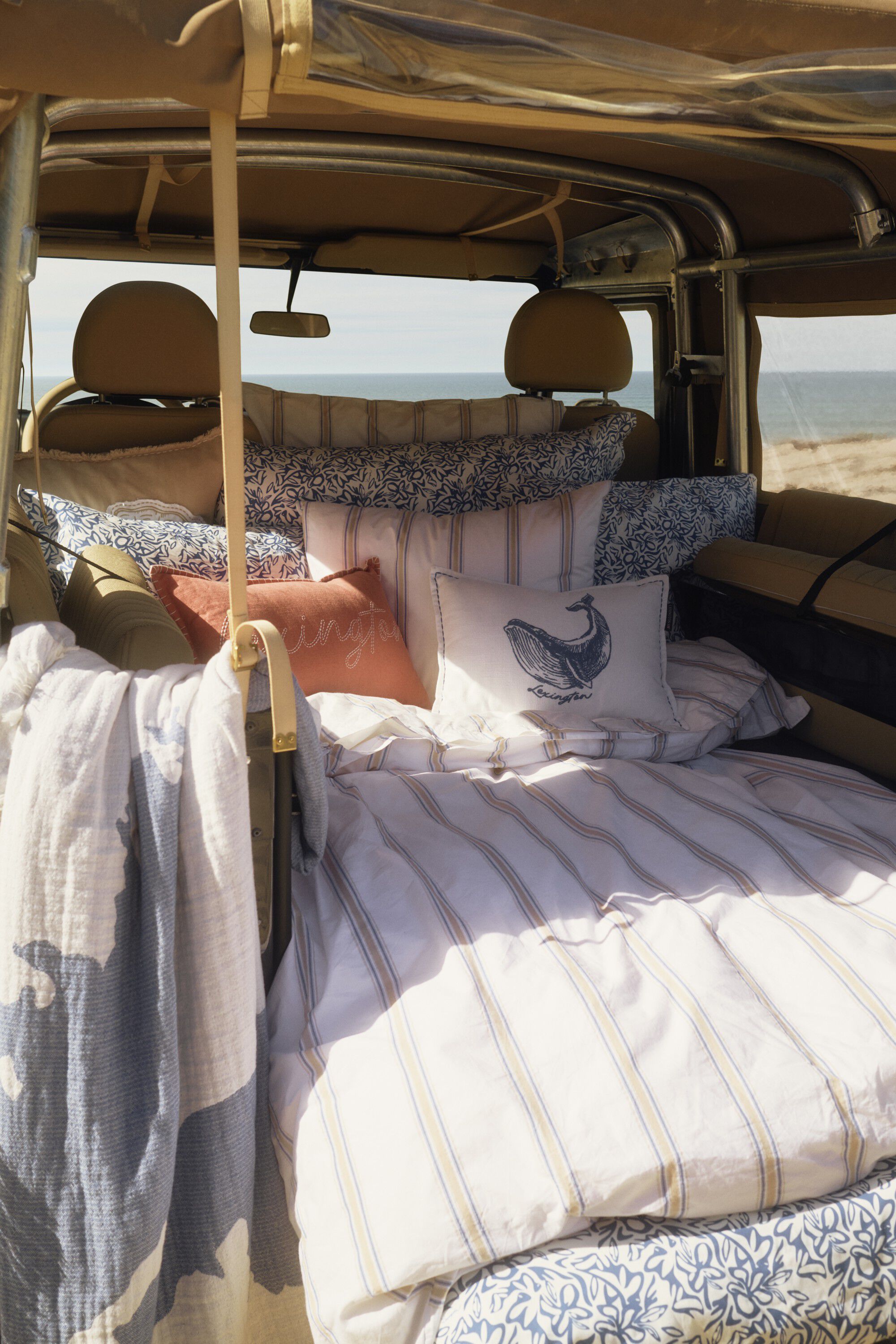 Dobby Striped Washed Cotton Percale Bed Set