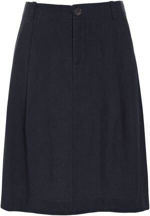 Lazy linen nederdel med l&aelig;g