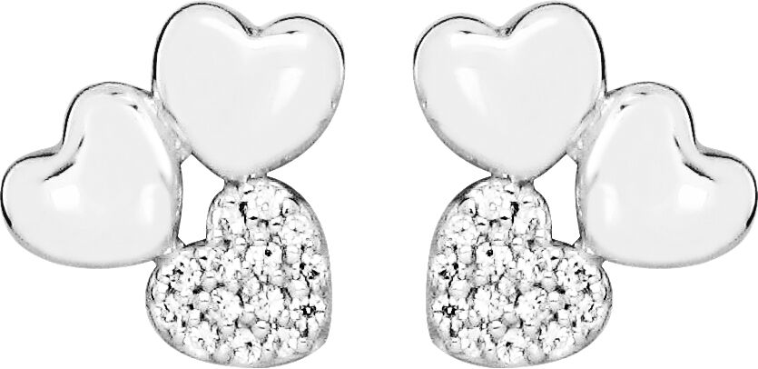 Trio heart &oslash;restikker - S&oslash;lv