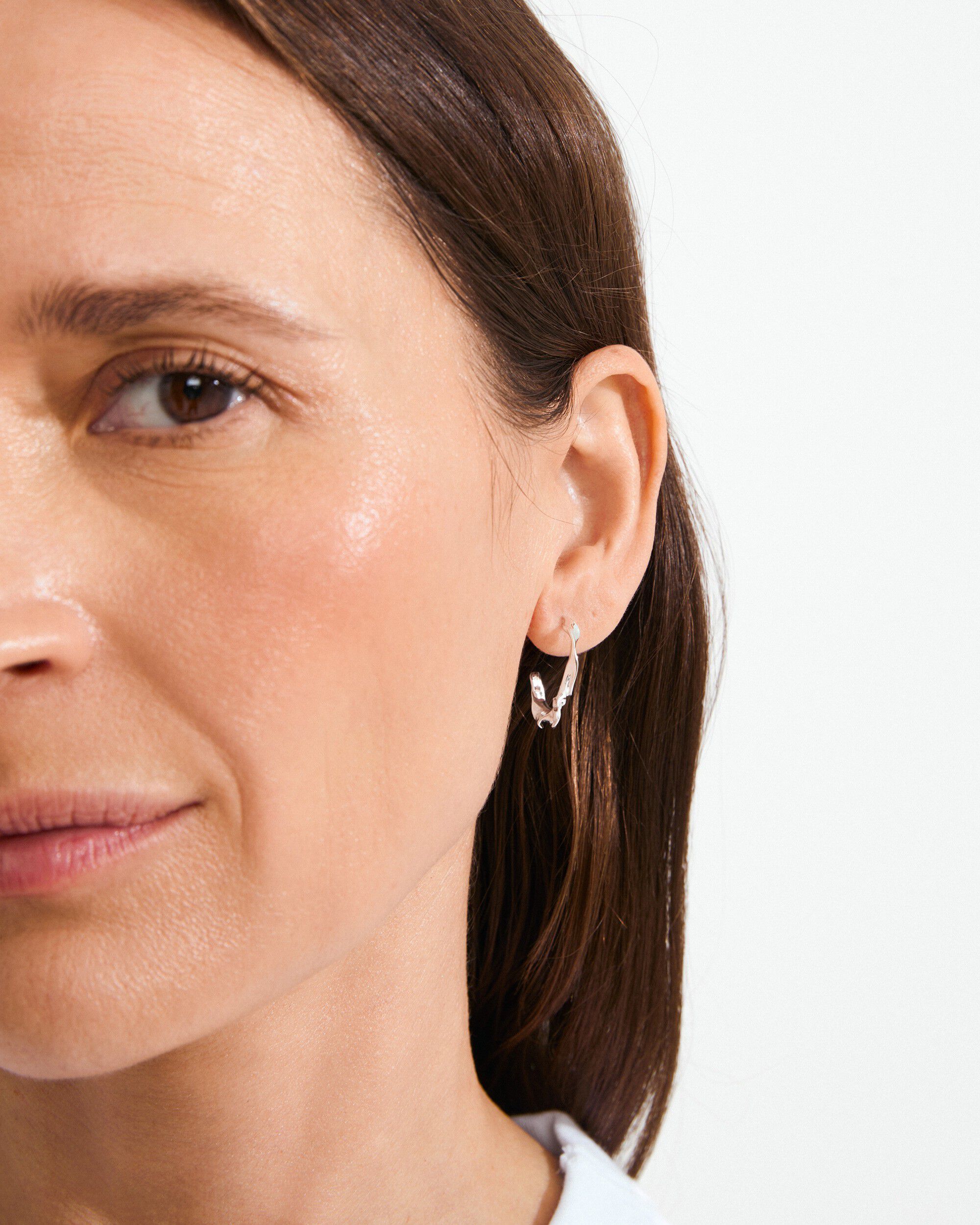 HERE hoop earrings silver-plated