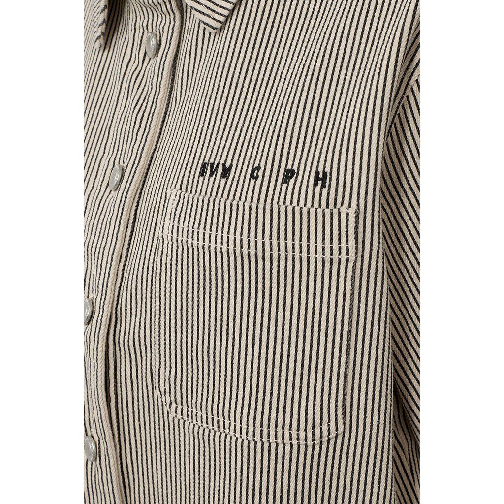 IVY-Uta Oversize Shirt Wash Black Sailor Stripe