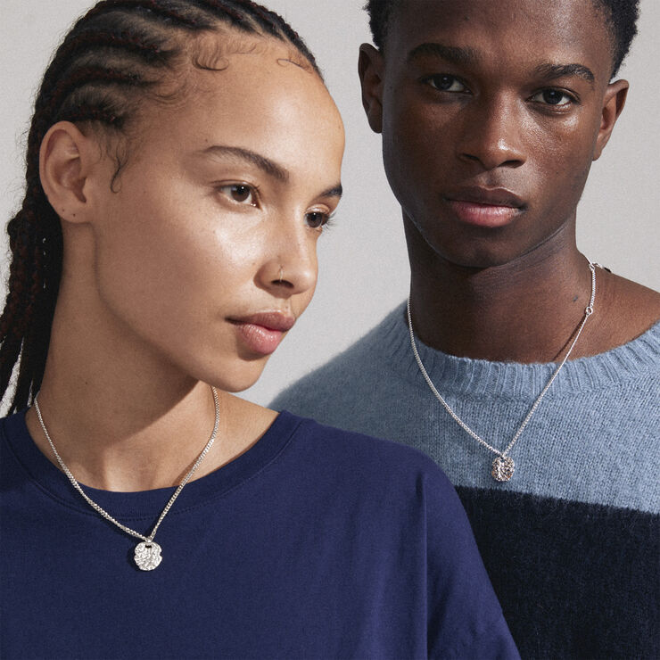 SCOTTIE recycled coin necklace silver-plated