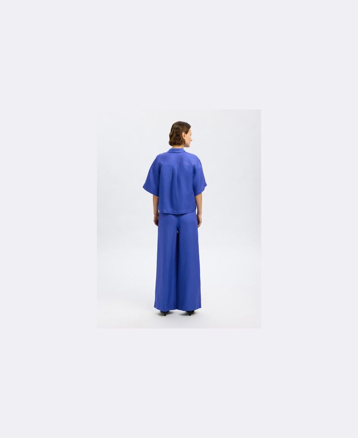 SLFLYRA HW WIDE LINEN BLEND PANT B