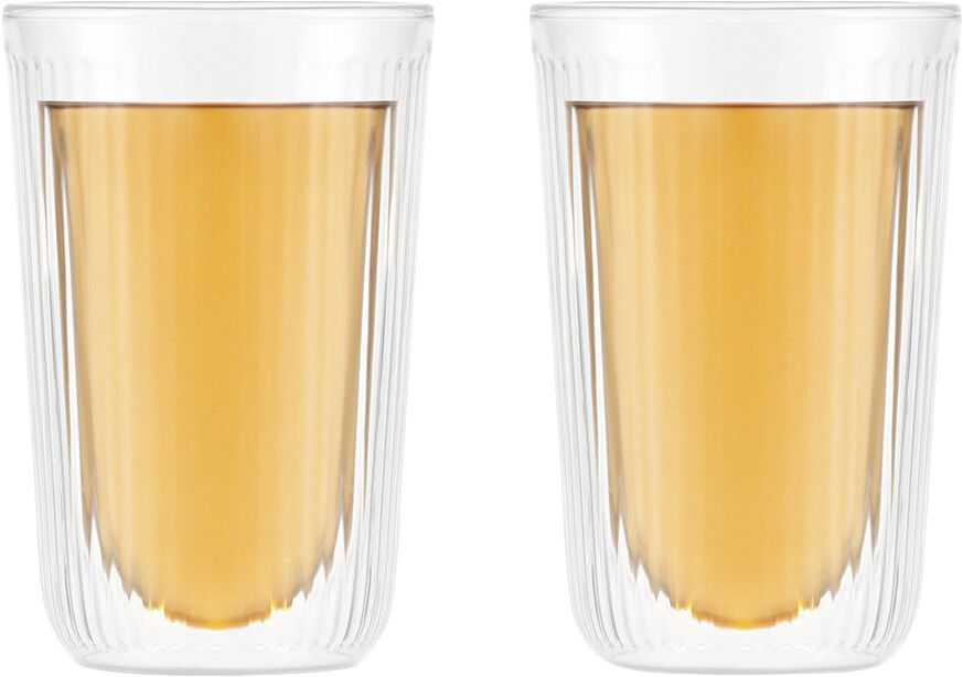 2 stk. dobbeltv&aelig;gget glas 0,25 l