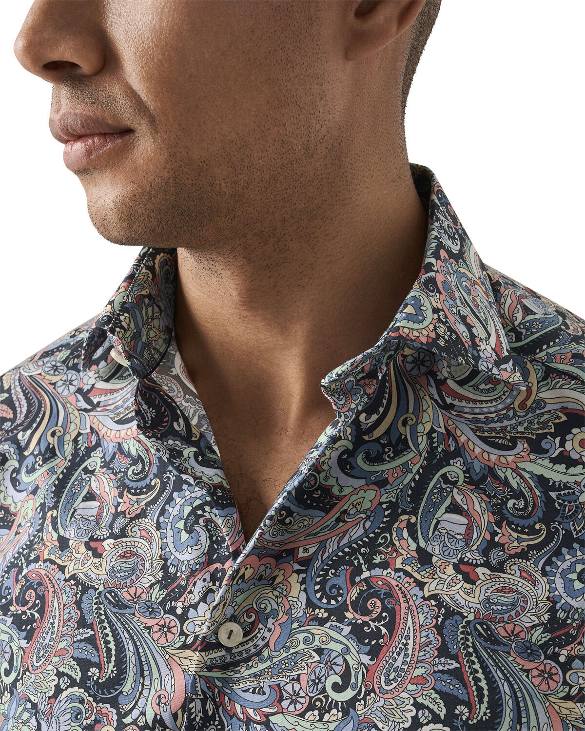 Contemporary Fit Multi Paisley Signature Twill Shirt