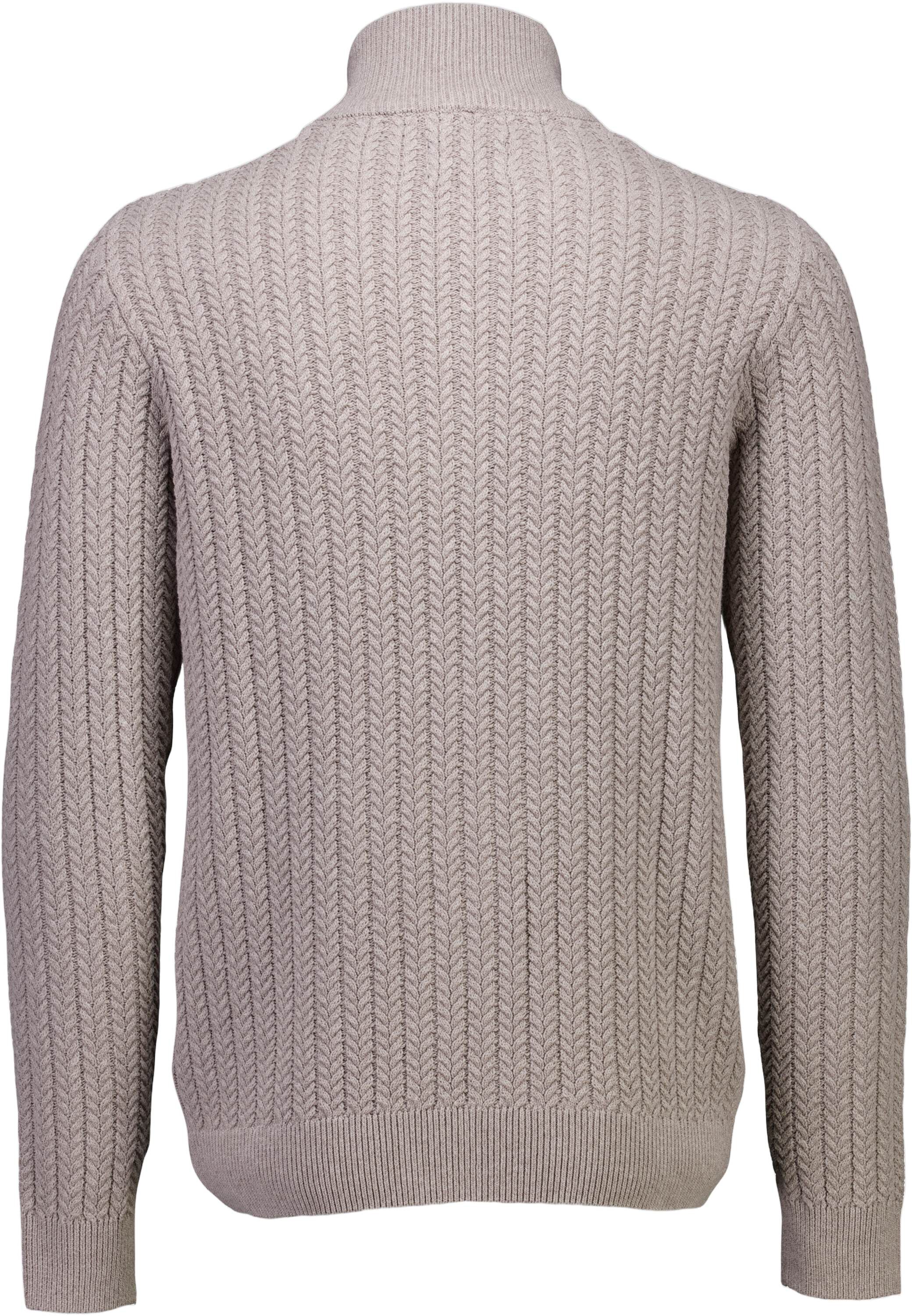 Recycle cabel knit half zip