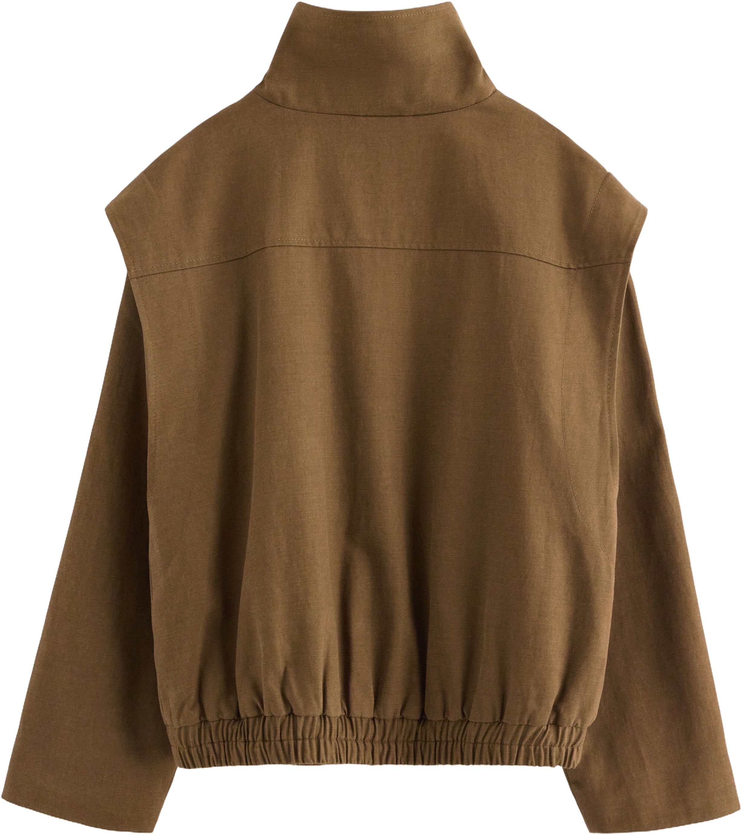 Woven jacket with a straight fit, f