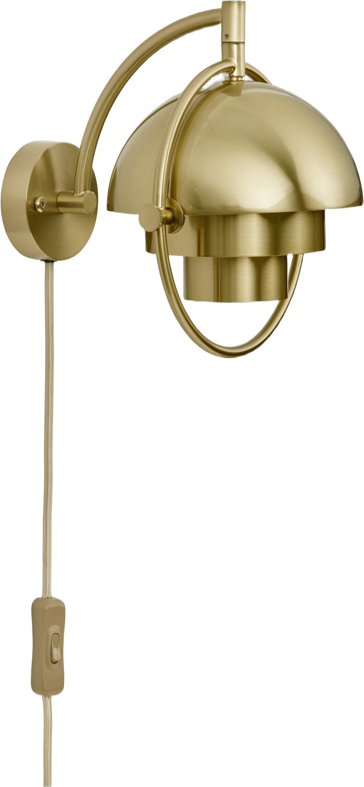 Multi-Lite Wall Lamp, EU (Base: Brass, Shade: Brass Shiny)
