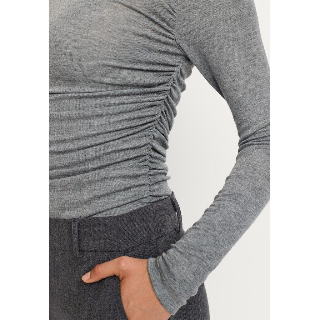 SRRoman Draped O-neck Top