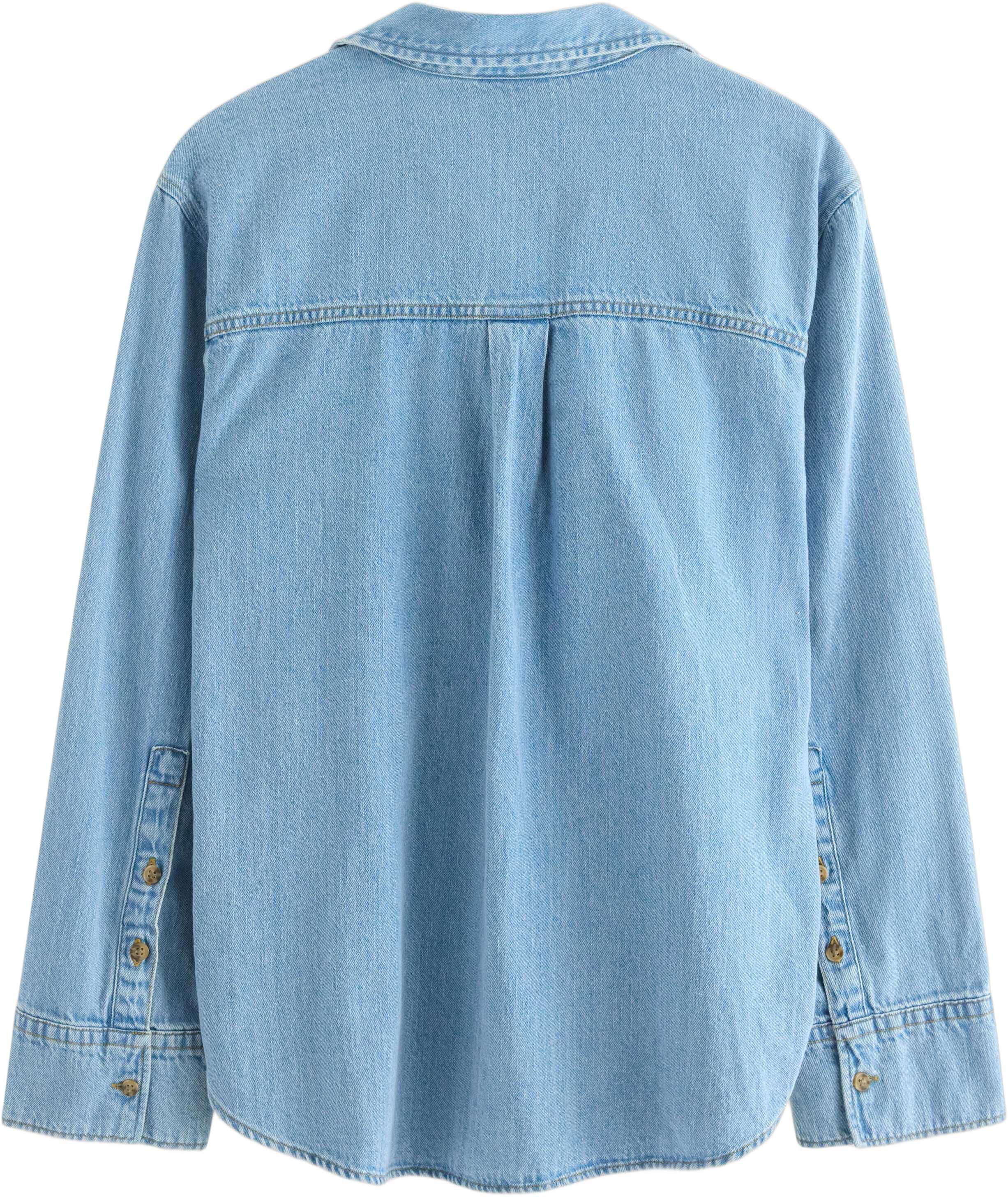 Klassisk denimskjorte med lange erm