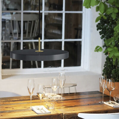 Asteria anthracite grey &Oslash; 43 x 14 cm, 2. 7m cordset