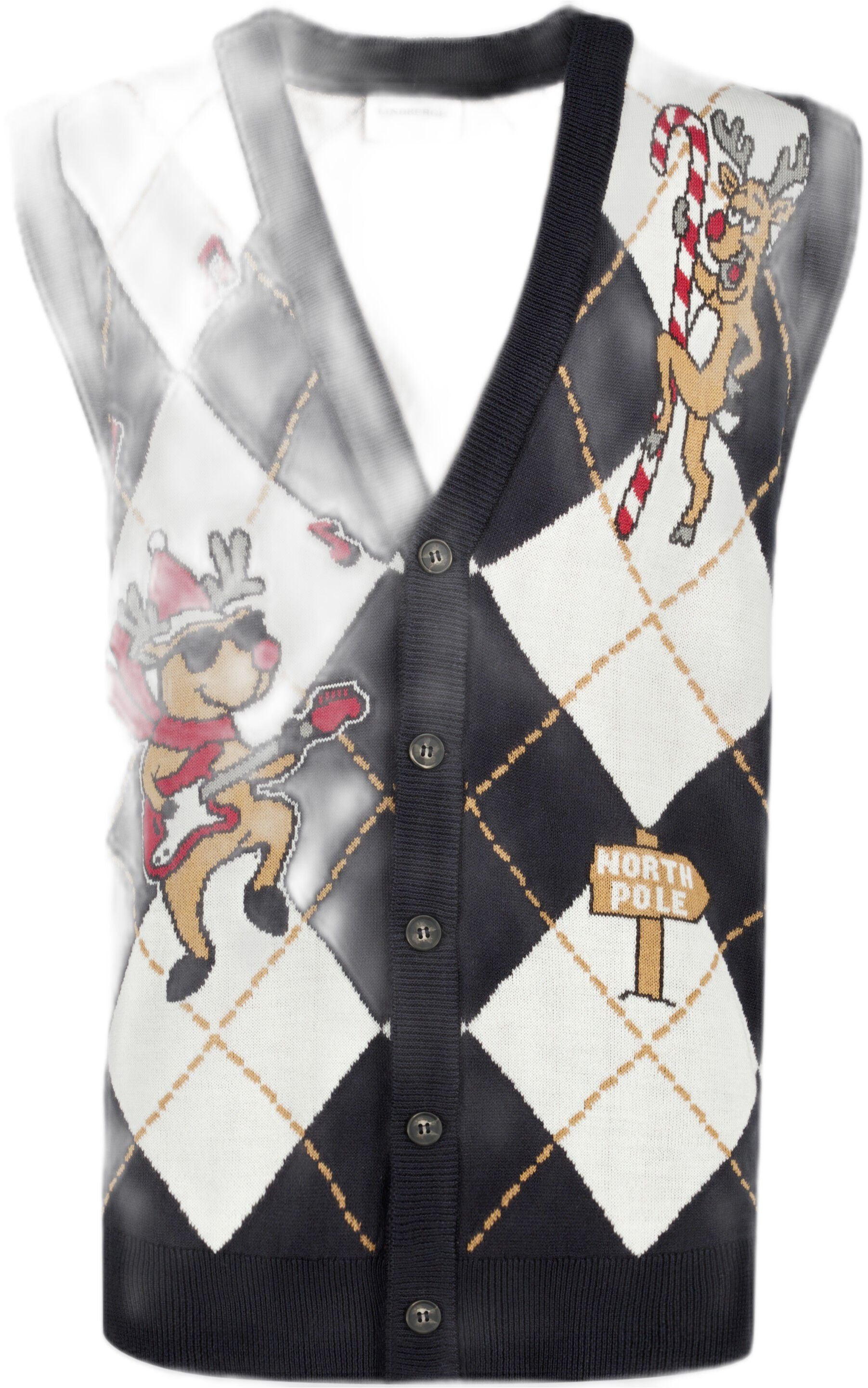 Christmas argyle vest