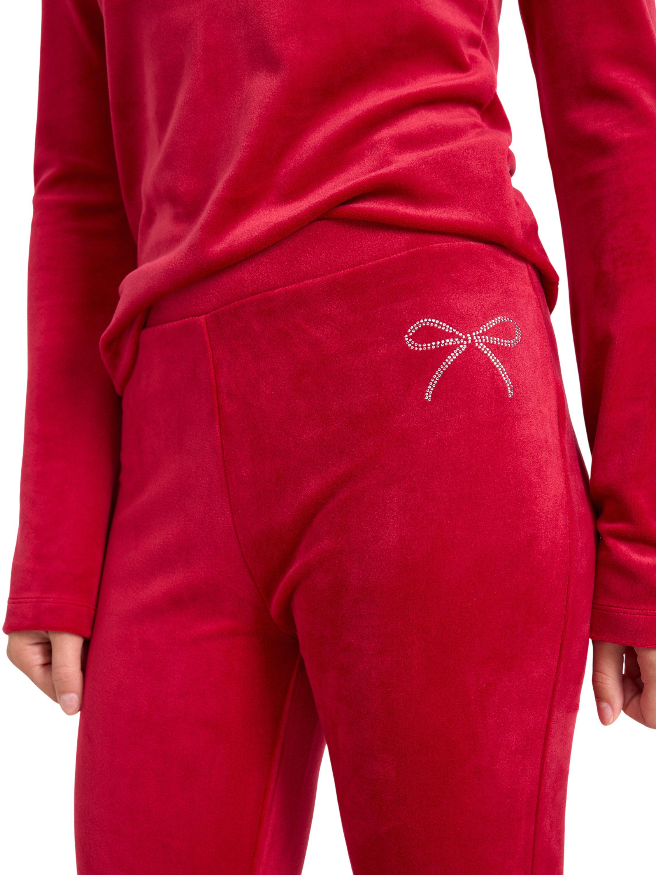 Comfy jersey trousers in soft velou