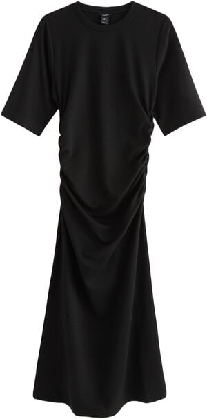 Soft midi dress in jersey with shor